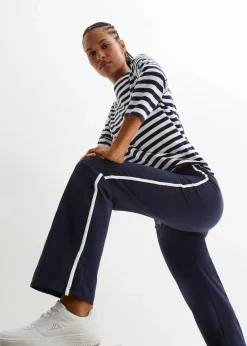 bonprix Hosen|Basics|Jersey-Hose aus Baumwolle mit Stretch dunkelblau