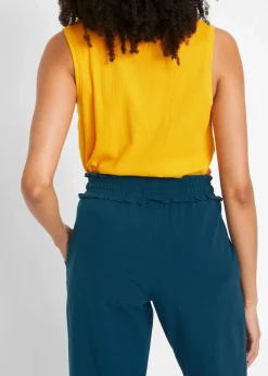 bonprix Hosen|Jersey-Hose aus Baumwoll-Mix blaupetrol