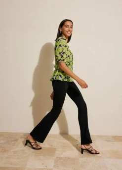 bonprix Bekleidung·Kleider|Hosen|Jersey-Hose aus fließendem Viskose-Mix schwarz