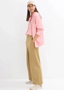 bonprix Hosen|Zweiteiler & Sets|Jersey-Hose aus Interlock khakibraun