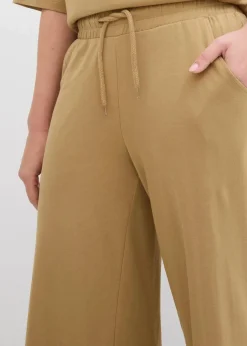 bonprix Hosen|Zweiteiler & Sets|Jersey-Hose aus Interlock khakibraun
