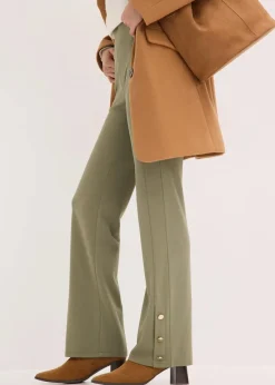bonprix Hosen|Bekleidung·Kleider|Jersey-Hose aus Punto di Roma oliv