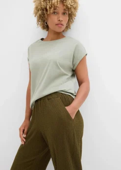 Jersey-Hose aus Strukturmaterial|bonprix Hot