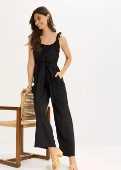 bonprix Bekleidung·Homewear|Jumpsuits|Jersey-Jumpsuit schwarz