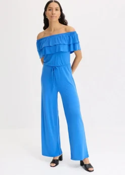 bonprix Bekleidung·Homewear|Jumpsuits|Jersey-Jumpsuit gletscherblau