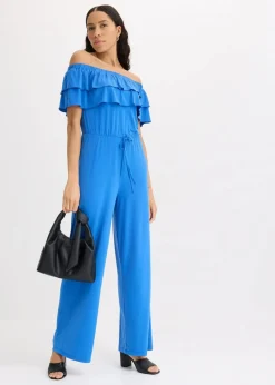 bonprix Bekleidung·Homewear|Jumpsuits|Jersey-Jumpsuit gletscherblau