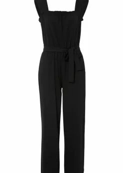 bonprix Bekleidung·Homewear|Jumpsuits|Jersey-Jumpsuit aus Baumwoll-Mix schwarz