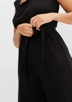 bonprix Bekleidung·Homewear|Jumpsuits|Jersey-Jumpsuit aus Baumwoll-Mix schwarz