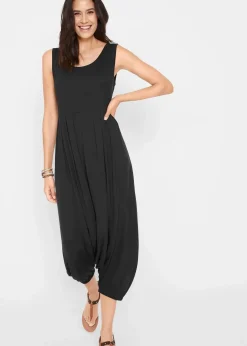 bonprix Bekleidung·Homewear|Jumpsuits|Jersey-Jumpsuit aus Viskose-Mix schwarz
