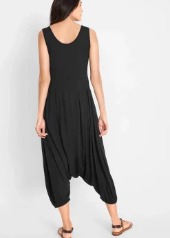 bonprix Bekleidung·Homewear|Jumpsuits|Jersey-Jumpsuit aus Viskose-Mix schwarz