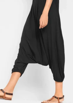 bonprix Bekleidung·Homewear|Jumpsuits|Jersey-Jumpsuit aus Viskose-Mix schwarz