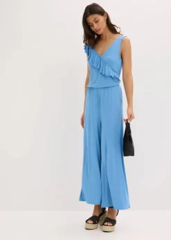 Jersey-Jumpsuit mit Volant|bonprix Outlet