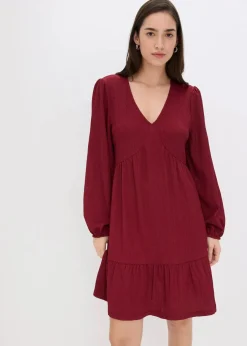 bonprix Bekleidung·Pullover & Strickjacken|Kleider|Jerseykleid pflaumenrot