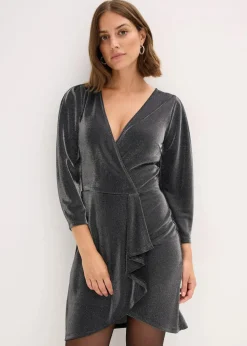 bonprix Bekleidung·Pullover & Strickjacken|Kleider|Jerseykleid schwarz