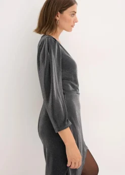 bonprix Bekleidung·Pullover & Strickjacken|Kleider|Jerseykleid schwarz