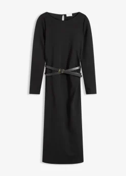 bonprix Bekleidung·Pullover & Strickjacken|Kleider|Jerseykleid schwarz