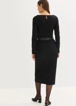bonprix Bekleidung·Pullover & Strickjacken|Kleider|Jerseykleid schwarz