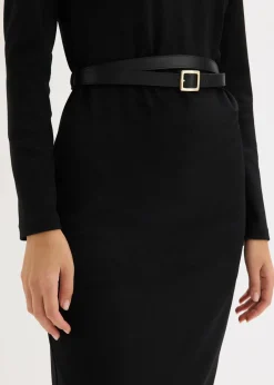 bonprix Bekleidung·Pullover & Strickjacken|Kleider|Jerseykleid schwarz