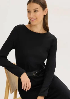 bonprix Bekleidung·Pullover & Strickjacken|Kleider|Jerseykleid schwarz