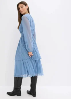 bonprix Bekleidung·Pullover & Strickjacken|Kleider|Jerseykleid wellenblau