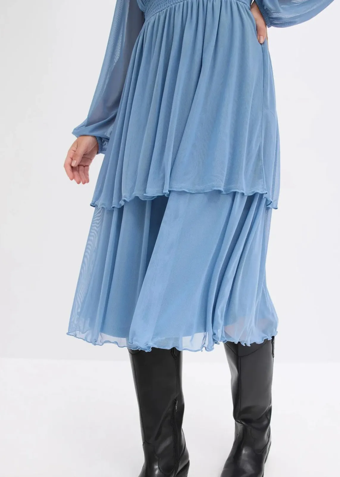 bonprix Bekleidung·Pullover & Strickjacken|Kleider|Jerseykleid wellenblau