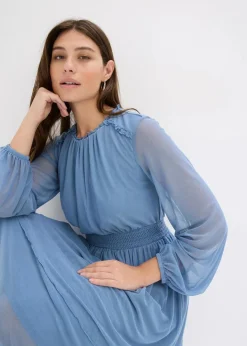 bonprix Bekleidung·Pullover & Strickjacken|Kleider|Jerseykleid wellenblau