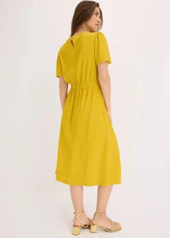 bonprix Kleider|Bekleidung·Pullover & Strickjacken|Jerseykleid lemoncurry