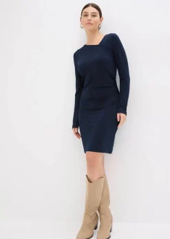 bonprix Bekleidung·Pullover & Strickjacken|Kleider|Jerseykleid dunkelblau
