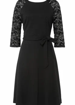 bonprix Bekleidung·Pullover & Strickjacken|Kleider|Jerseykleid schwarz