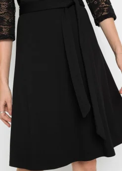 bonprix Bekleidung·Pullover & Strickjacken|Kleider|Jerseykleid schwarz