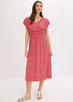 bonprix Bekleidung·Pullover & Strickjacken|Kleider|Jerseykleid erdbeere bedruckt