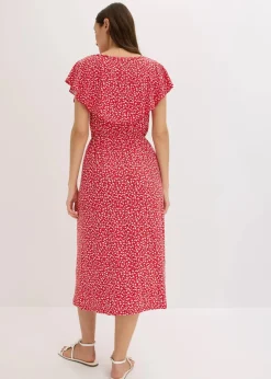 bonprix Bekleidung·Pullover & Strickjacken|Kleider|Jerseykleid erdbeere bedruckt