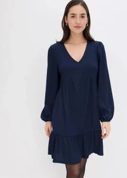 bonprix Kleider|Bekleidung·Pullover & Strickjacken|Jerseykleid dunkelblau