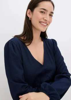 bonprix Kleider|Bekleidung·Pullover & Strickjacken|Jerseykleid dunkelblau