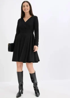 bonprix Bekleidung·Pullover & Strickjacken|Kleider|Jerseykleid schwarz