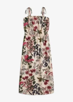 bonprix Bekleidung·Pullover & Strickjacken|Kleider|Jerseykleid natur floral