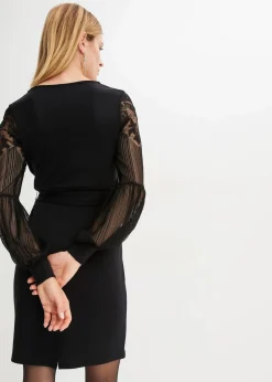 bonprix Bekleidung·Pullover & Strickjacken|Kleider|Jerseykleid schwarz