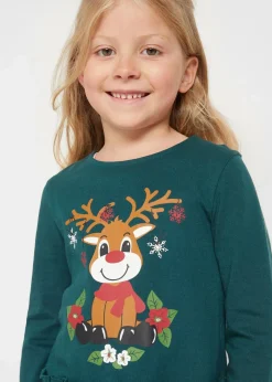 Jerseykleid + Puppenkleid aus reiner Bio-Baumwolle (2-tlg. Set)|bonprix Discount