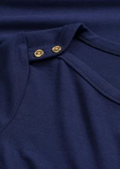 bonprix Kleider|Jerseykleid aus bequemen Punto di Roma dunkelblau