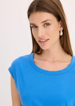 bonprix Bekleidung·Pullover & Strickjacken|Kleider|Jerseykleid aus elastischem Baumwoll-Mix gletscherblau