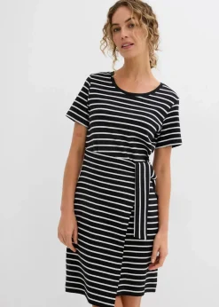 Jerseykleid aus reiner Baumwolle|bonprix Hot