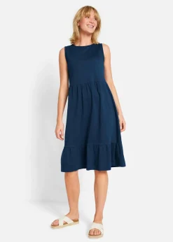 bonprix Nachhaltigere Materialien|Kleider|Jerseykleid aus reiner Baumwolle dunkelblau