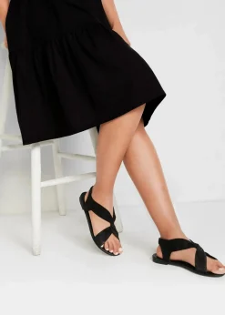 bonprix Bekleidung·Pullover & Strickjacken|Kleider|Jerseykleid aus reiner Baumwolle schwarz