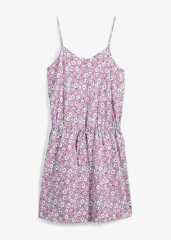 bonprix Bekleidung·Pullover & Strickjacken|Kleider|Jerseykleid aus reiner Baumwolle rosa geblümt