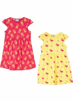 Jerseykleid aus reiner Bio-Baumwolle (2er Pack)|bonprix Hot