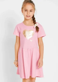 Jerseykleid aus reiner Bio-Baumwolle (2er Pack)|bonprix