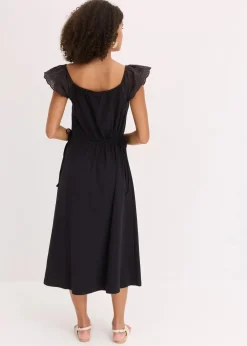 bonprix Bekleidung·Pullover & Strickjacken|Jerseykleid aus reiner Bio-Baumwolle schwarz