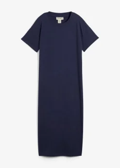bonprix Basics|Kleider|Jerseykleid aus reiner Bio-Baumwolle dunkelblau