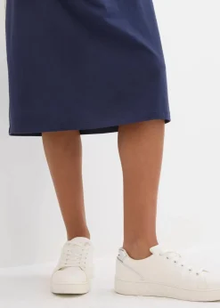 bonprix Basics|Kleider|Jerseykleid aus reiner Bio-Baumwolle dunkelblau