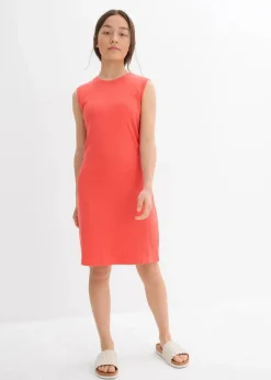 bonprix Mädchen 9-16 Jahre·Kleider & Jumpsuits|Mädchen 2-8 Jahre·Nachhaltigere Materialien|Jerseykleid aus reiner Bio-Baumwolle hummer